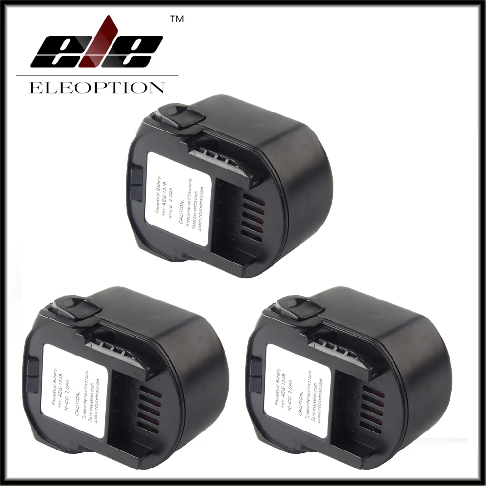 

3x AEG 12VB 12V 2000mAh 2.0Ah Ni-CD Power Tool Battery For B1214G,B1215R,B1220R,M1230R,BS12G,BS12X,BSB12G,BSB12STX,BSS12RW