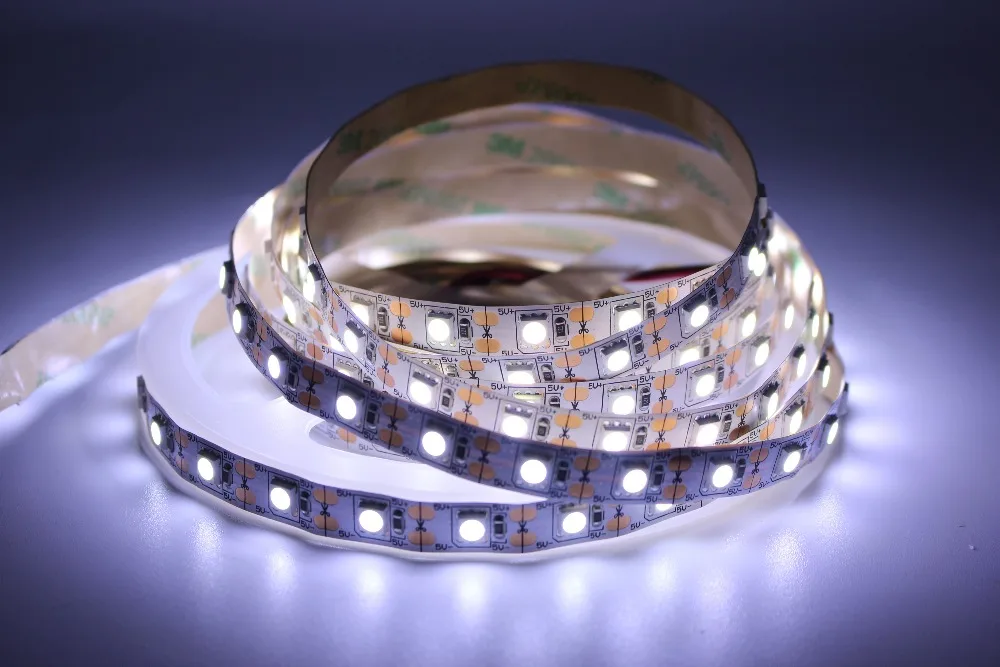 DC5V SMD 5050 RGB Светодиодные ленты Водонепроницаемый 5 м 300 светодио дный RGB белый теплый белый Fita светодио дный свет полосы гибкие ленты