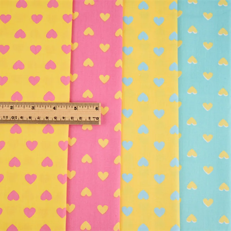 4 шт./компл. постельное белье из льняной ткани для Лоскутное детское платье с подушки в форме сердца случае стеганое покрывало хлопковая ткань с принтом синий желтый