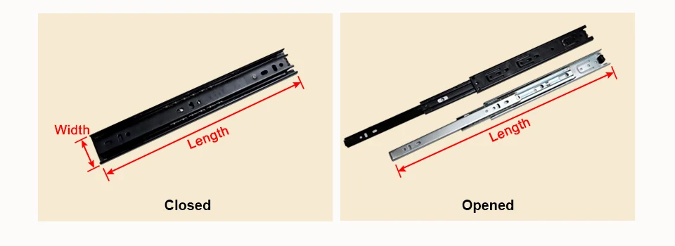 1 пара 35 мм Ширина направляющих для выдвижения ящика 10/12/14/16/18 дюймовым шариковым подшибником для выдвижных ящиков холоднокатаная Сталь раза телескопическая направляющая выдвижного шкафа