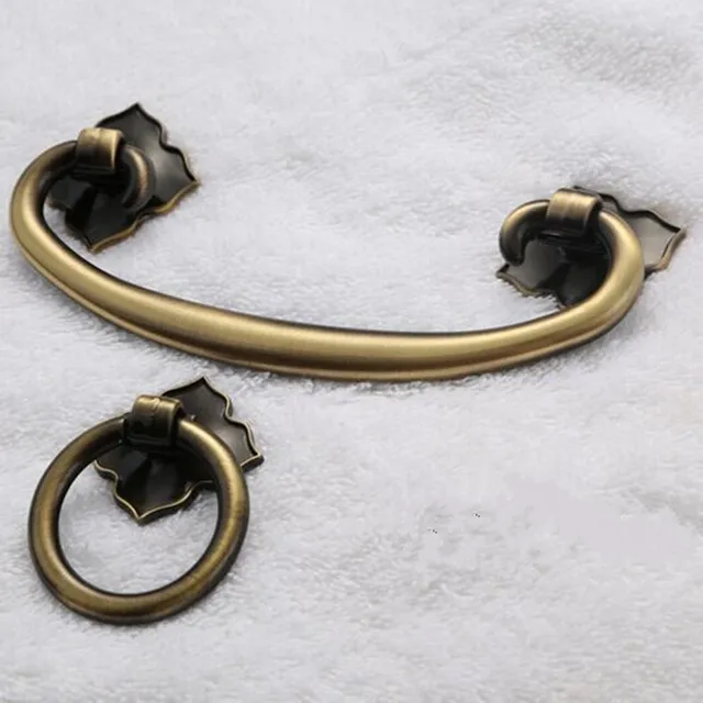 Vintage Shaky Drop Rings Retro Furniture Handles Bronze Dresser Vintage shaky drop rings Retro furniture handles bronze dresser cabinet door knobs pulls antique brass drawer - Vintage Shaky Drop Rings Retro Furniture Handles Bronze Dresser