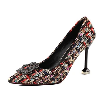 

Tip shallow mouth with a single shoe female temperament was thin knit color high heels female.