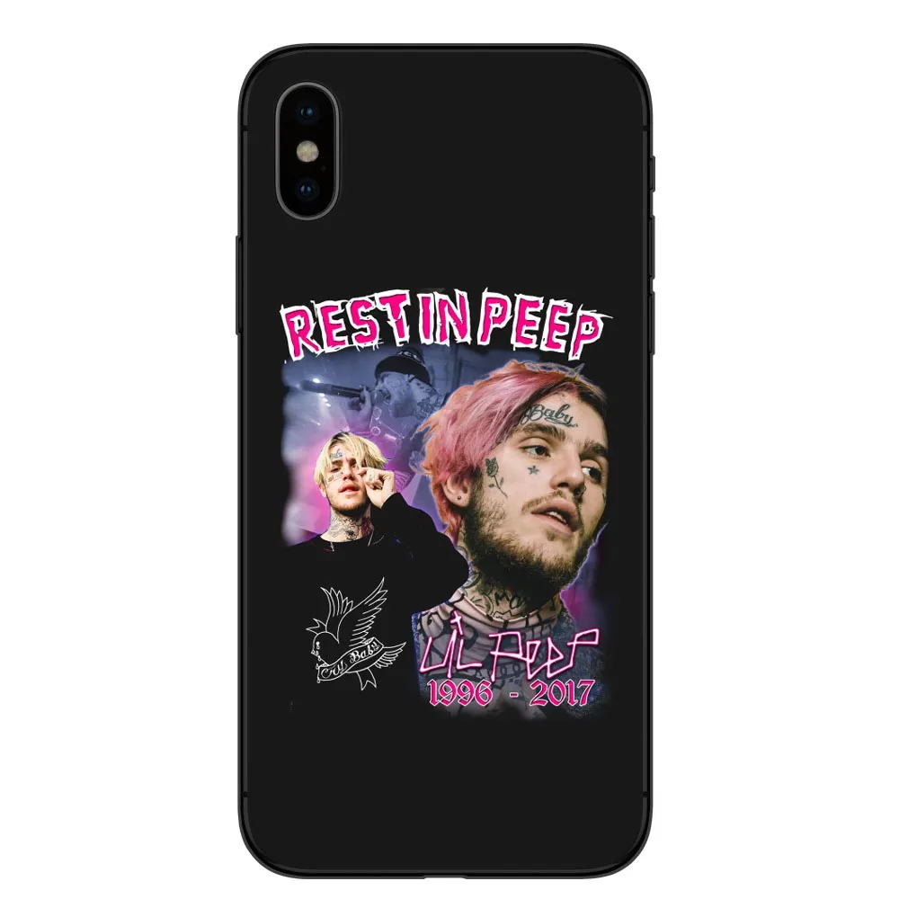 Xxxtentacion Lil Peep cry Baby rose bad vibes forever TPU чехлы для телефонов для iPhone X 5 5S SE 6 6s Plus 7 8 Plus XS XR XS MAX - Цвет: TPU