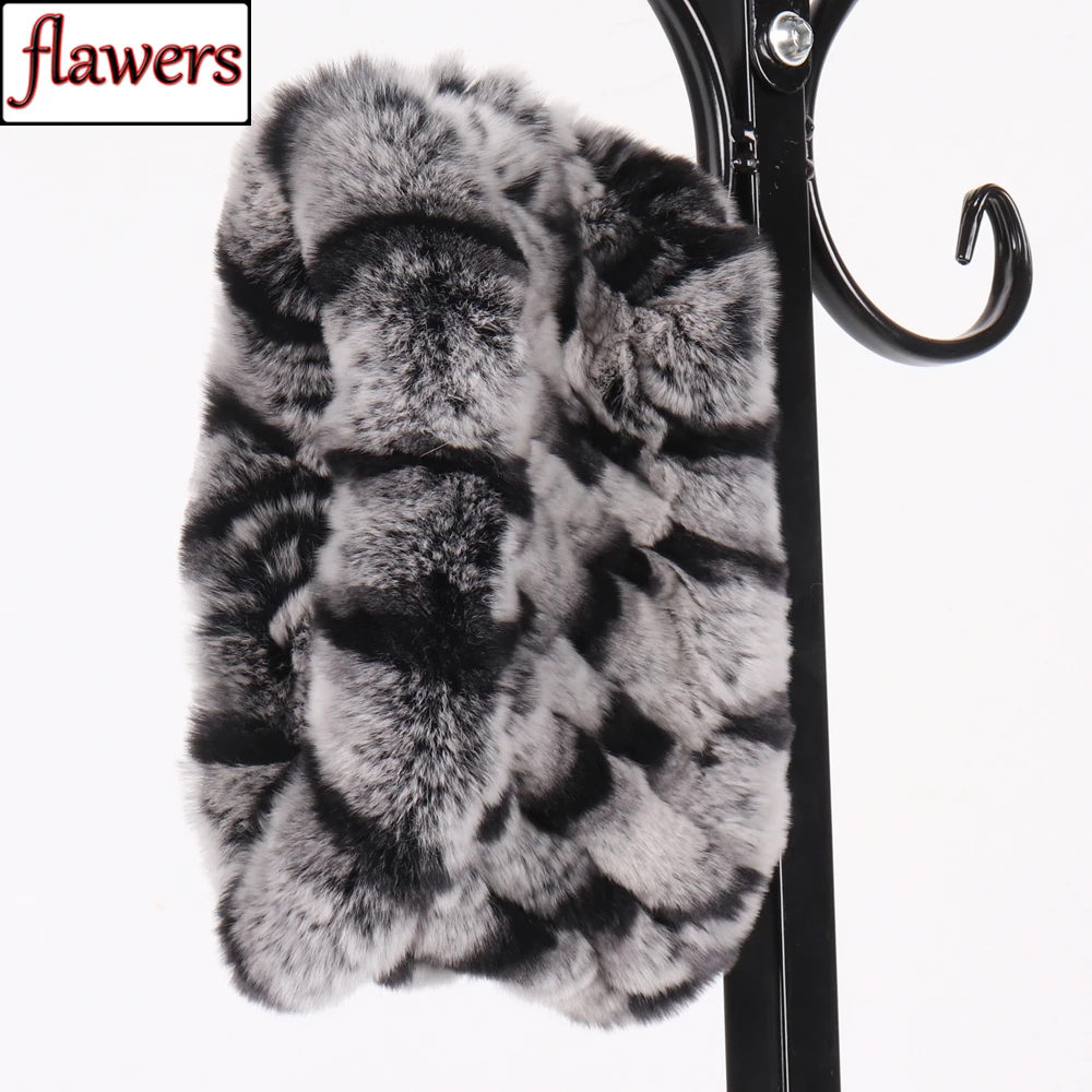 

2019 Fashion Winter Women Real Rex Rabbit Fur Scarf Rex Rabbit Fur Headbands Knitted Girl Natural Soft Rabbit Fur Ring Scarves