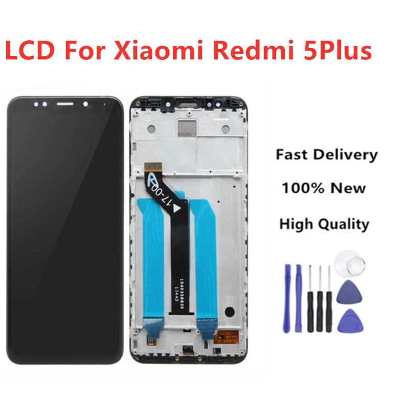 

High Quality LCD Display For Xiaomi Redmi 5 Plus + Frame 10 Touch Screen Redmi5 Plus LCD Digitizer Replacement Repair Spare Part