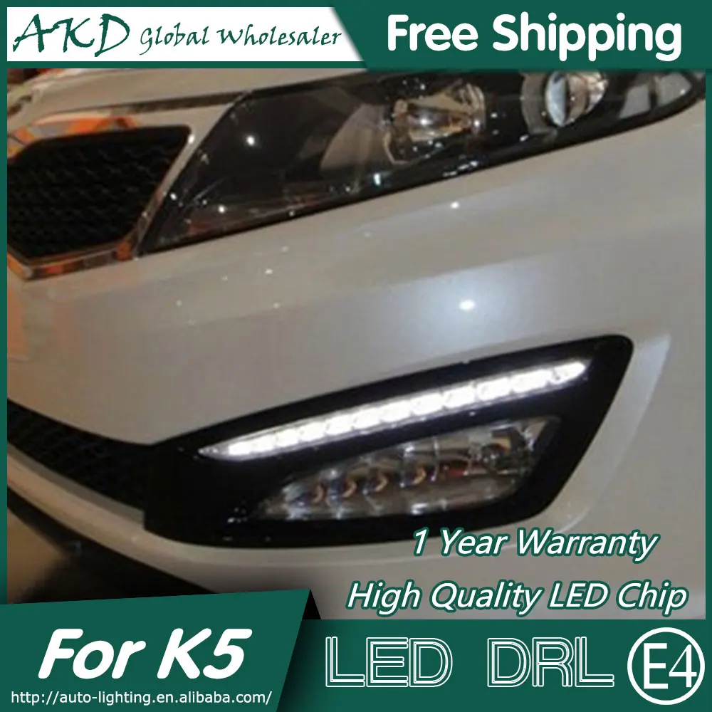 AKD Car Styling for Kia K5 DRL 2012 2013 Optima LED DRL LED Running