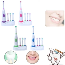 Rotativa escova de Dentes Elétrica a Pilhas com 4 Escova Heads Higiene Oral Produtos de Saúde Nenhum Escova de Dentes Recarregável