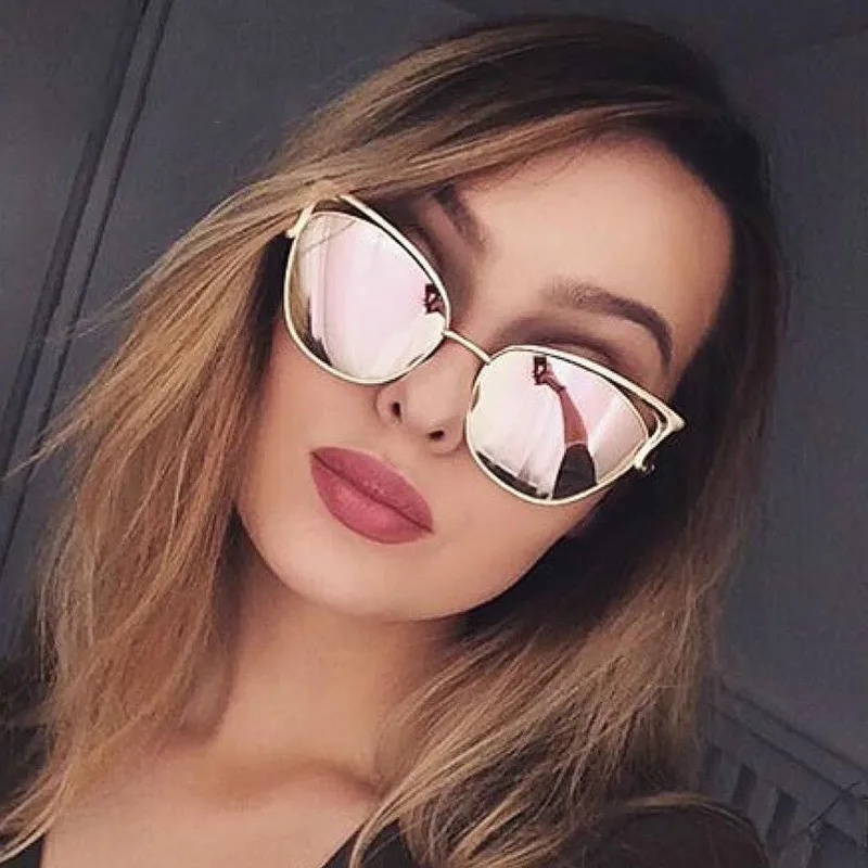 

Luxury Cat Eye Sunglasses Women Brand Designer Retro Vintage Sun Glasses For Women Female Ladies Sunglass Mirror Lunettes Oculos