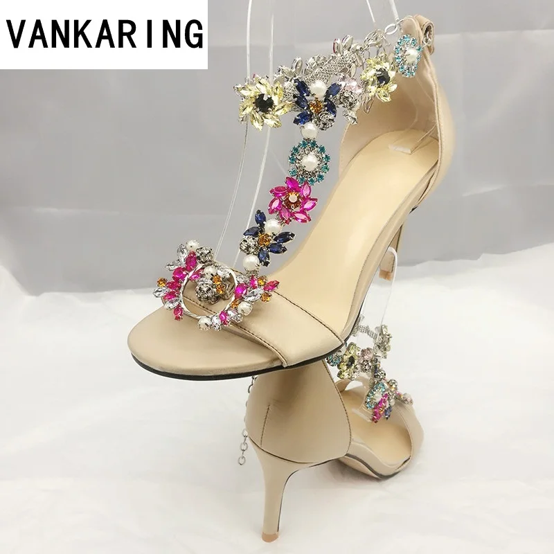 

brand fashion rhinestones party dance shoes women sandals sexy super star high heels open toe women pumps nightclub party woman
