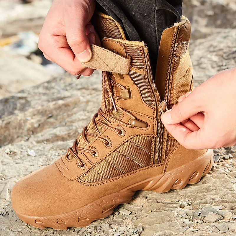 brown combat ankle boots