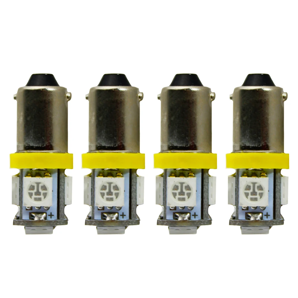 4X T4W BA9S 5 SMD 5050 Автомобильная внутренняя светодиодная лампа боковой маркер задний