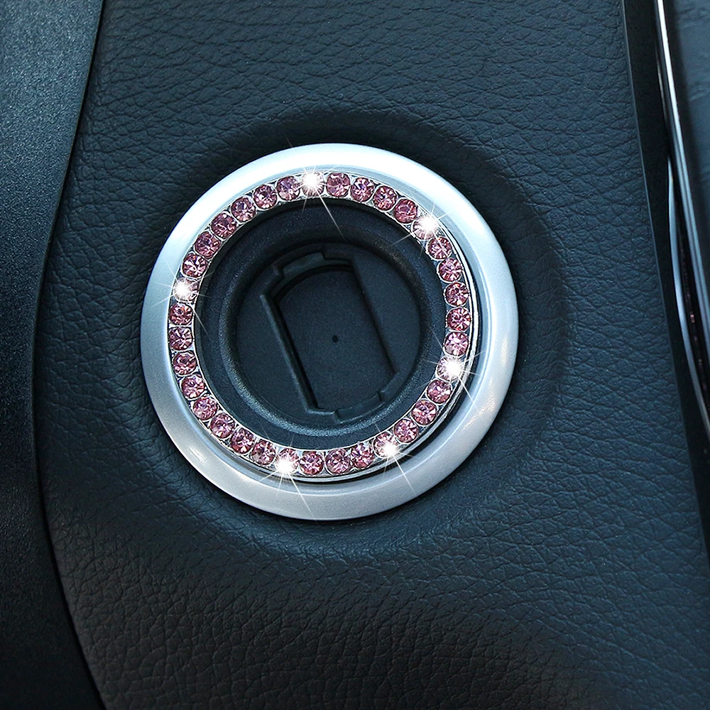 

Car Start Switch Button Decorative Diamond Ring for Ford Focus kuga Fiesta Ecosport Mondeo Skoda octavia Fabia Rapid Yeti