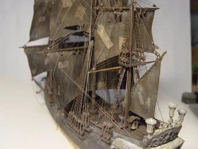 NIDALE model Scale 1/96 black pearl Pirates of the Caribbean Wooden Sail Baot Model kit Include English specification 5