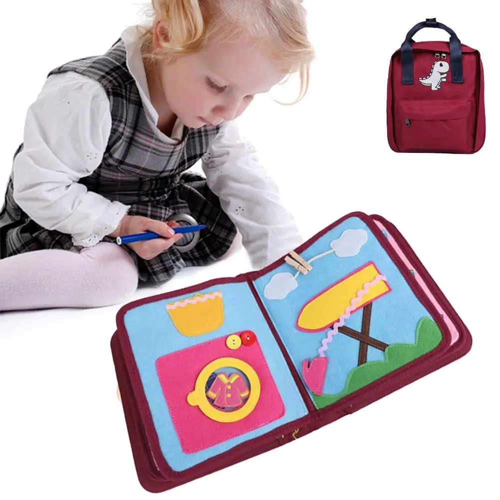 

Hot Sale Baby Early Education Cloth Book Gift Bag Set Children's Sounding Paper Book Puzzle Toy