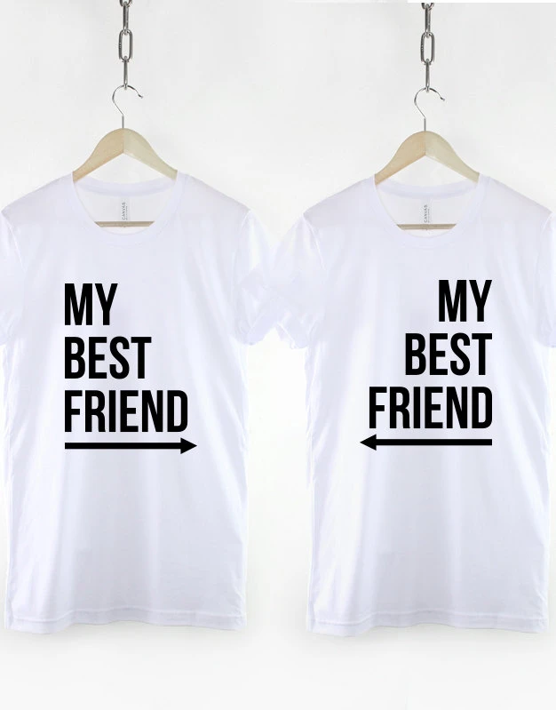 GAAJ "Vintage Best Friends", camiseta para mujer, camiseta de diseño para camisa holgada, camisas para mujer, cuello redondo, novedad de 2019, 7D111 #|Camisetas| - AliExpress
