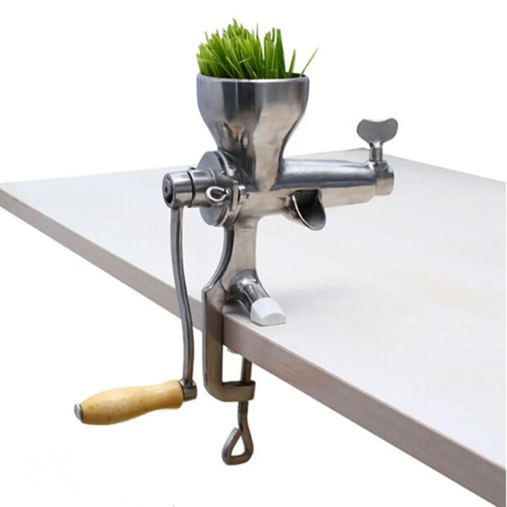 Wheatgrass juicer manual stainless steel wheat  grass juice making machine auger slow squeezer stainless steel manual juicer fruit wheat grass vegetable orange juice extractor