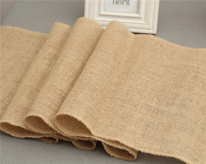 Natural Burlap Jute Linen Table Runner Christmas Wedding Champagne Runners Dining Room Restaurant Gadget 30x275 cm | Дом и сад