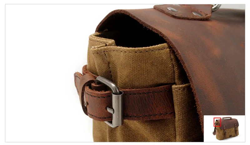 HARDWARE of Woosir Waxed Canvas Camera Bag