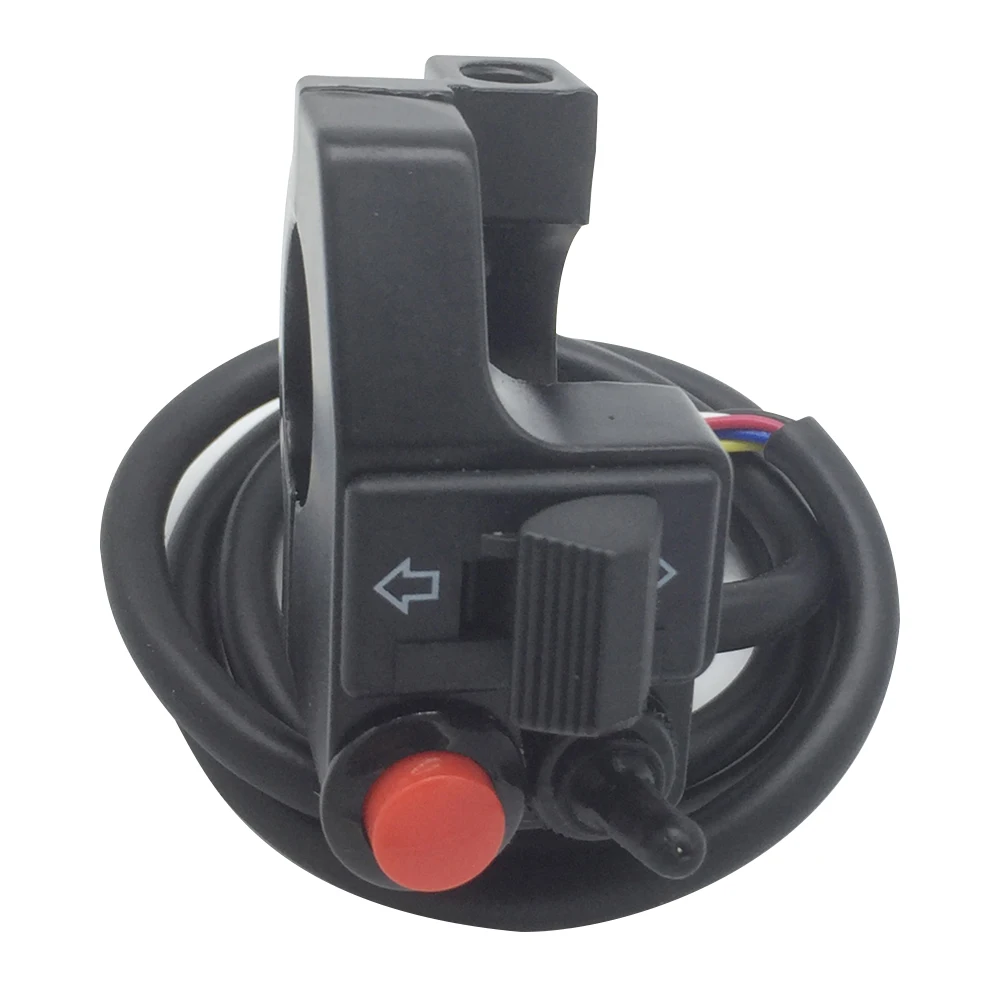 Sinal da Buzina Acessórios da Motocicleta Professional Plástico Preto Modificado Três-função Esquerda Faróis Turno 2 Chaves da motocicleta