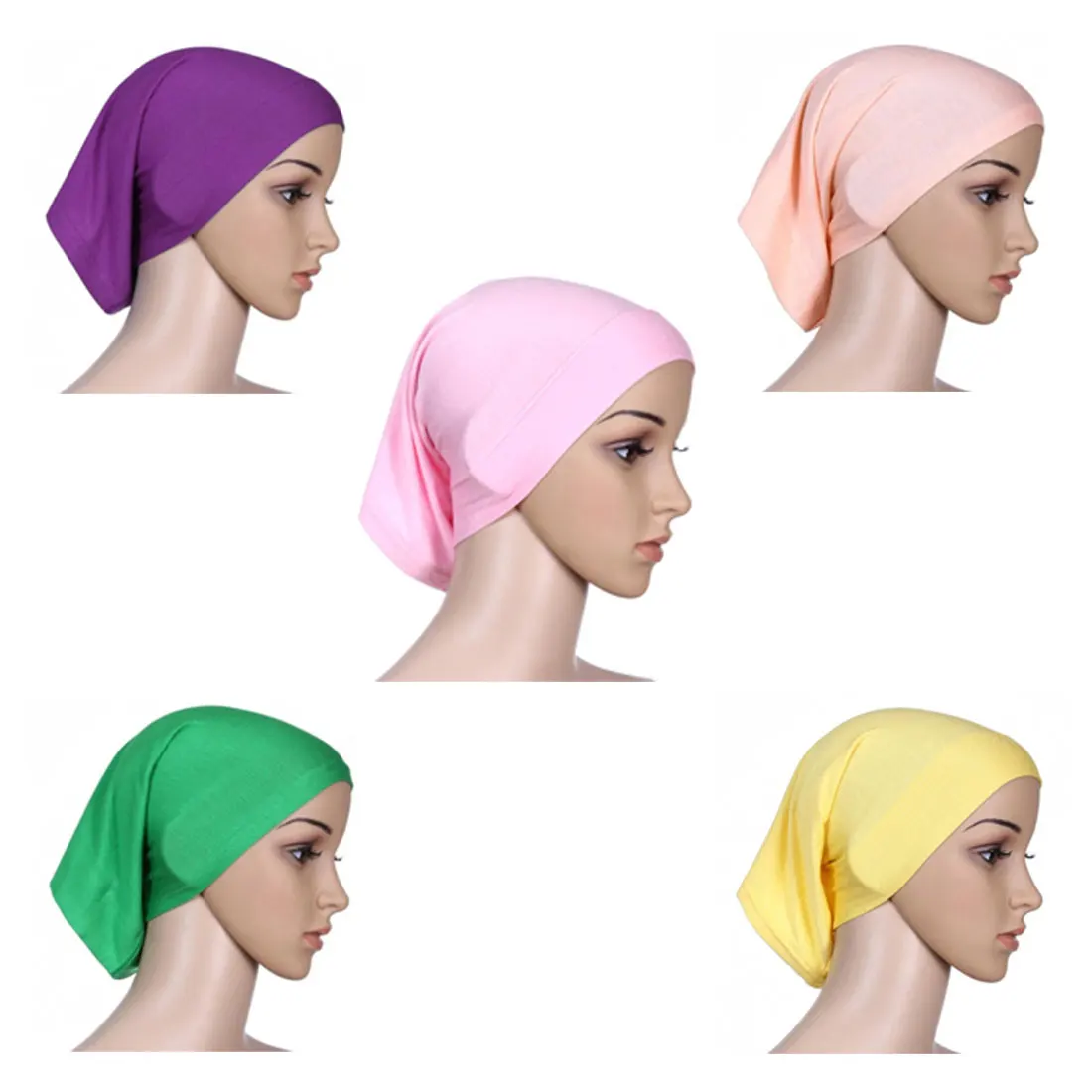 Новый 2019 мусульманский платок для женщин шапочки под хиджаб шляпа кепки хлопок под кости капот средства ухода за кожей Шеи мусульманский