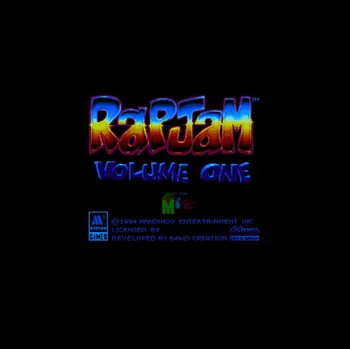 

Rap Jam - Volume One NTSC Version 16 Bit 46 Pin Big Gray Game Card For USA Game Players
