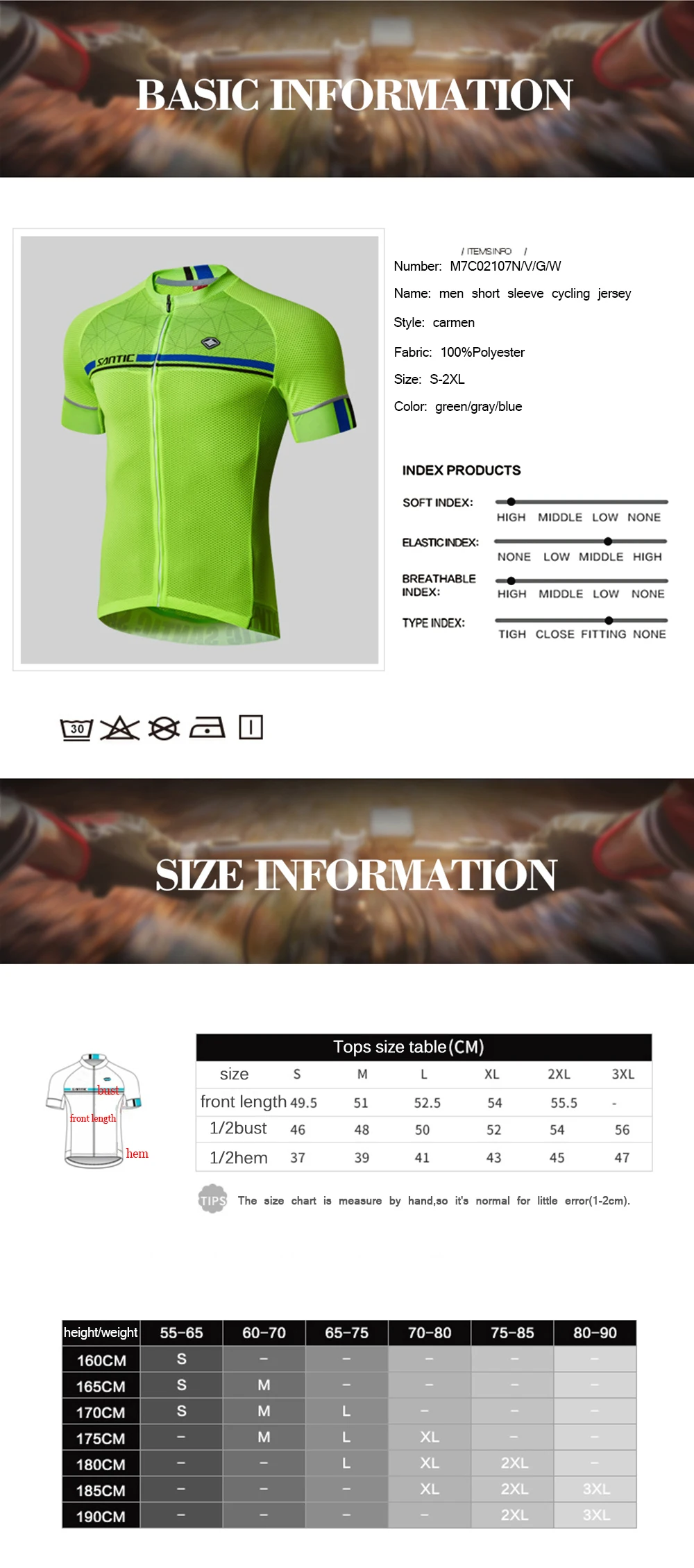 2018 SANTIC Cycling Clothing Men Pro Fit Cycling Jersey MTB Short Sleeve Downhill Bike Base Layer Jersey Sports Cycle Knitted (6)