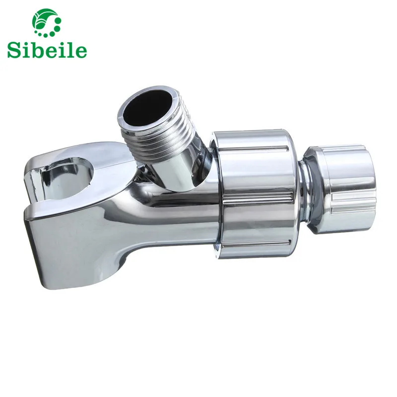SBLE 3 way Diverter Valve Water Separator Shower Tee Adapter Adjustable Shower Head Holder Valve Bathroom Accessories ABS