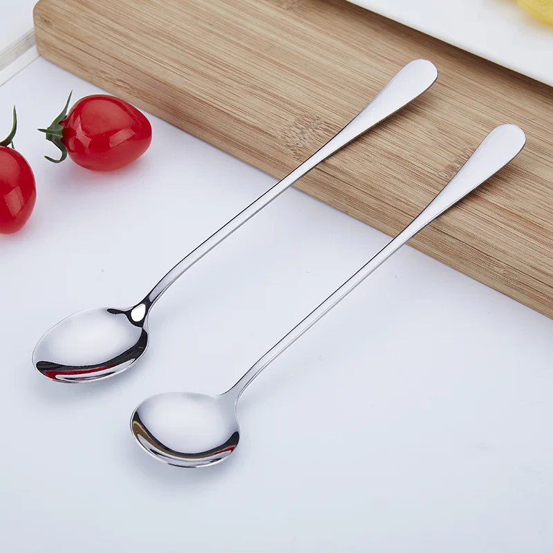 

1pcs Long Handle Stainless Steel tea Coffee Spoon Ice Cream Dessert scoop Cocktail Stirring Spoon Flatware Kitchen Accessories