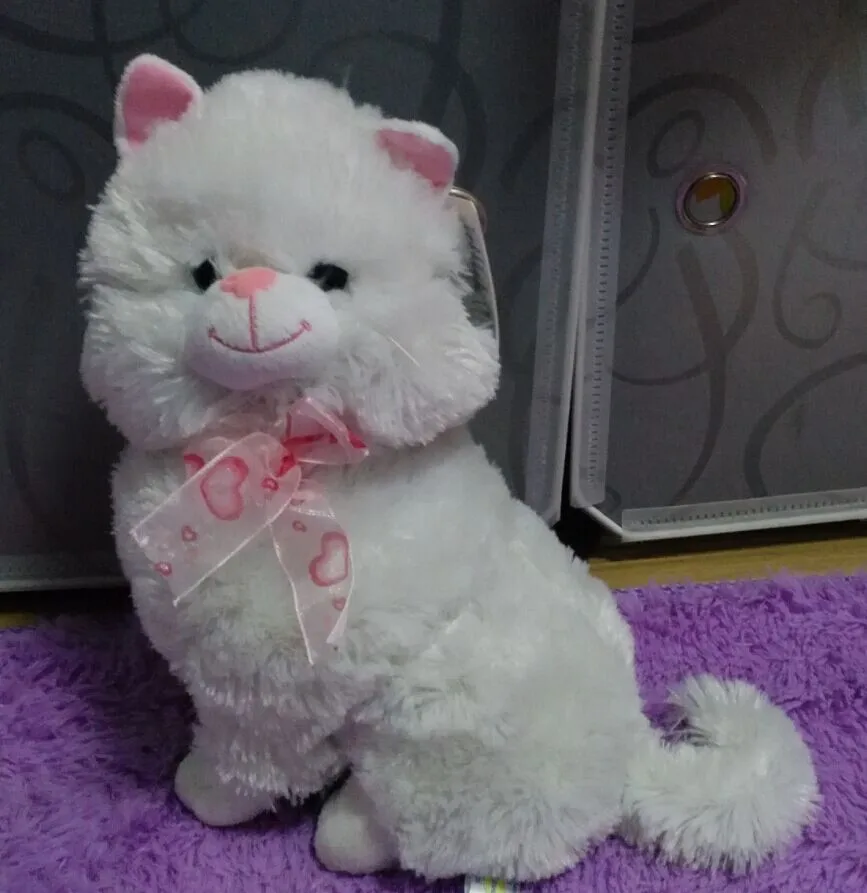 Русский язык Плюшевый Белый Кот говорящий Поющий песня кукла, электронные игрушки для домашних животных для детей детский подарок на день рождения Рождество