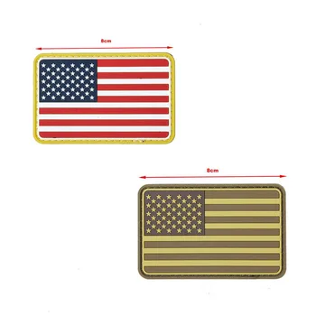 

Hunting Tactical US Flag Patch Vest Magic Sticker Badge Armband PVC Patch Free Shipping
