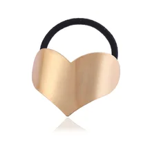 Заколки для волос для Для женщин из блестящего металла сердце матовый волос веревки девушка выходит носить с собой удобный волосы кольцо волос сплава кольцо G0508