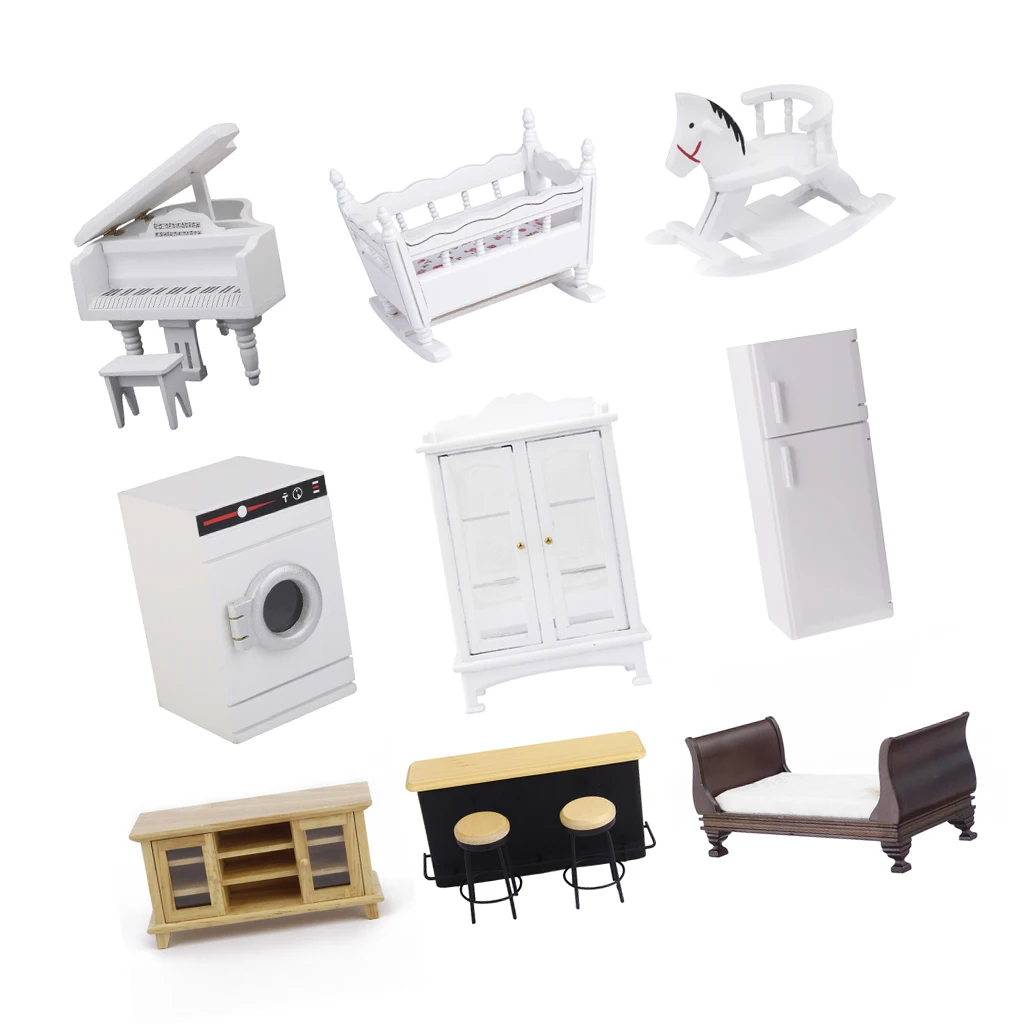 1/12 Dollhouse Miniature Modern Furniture Lot Living Room & Bedroom Set Accs attractive and necessary for your dollhouse