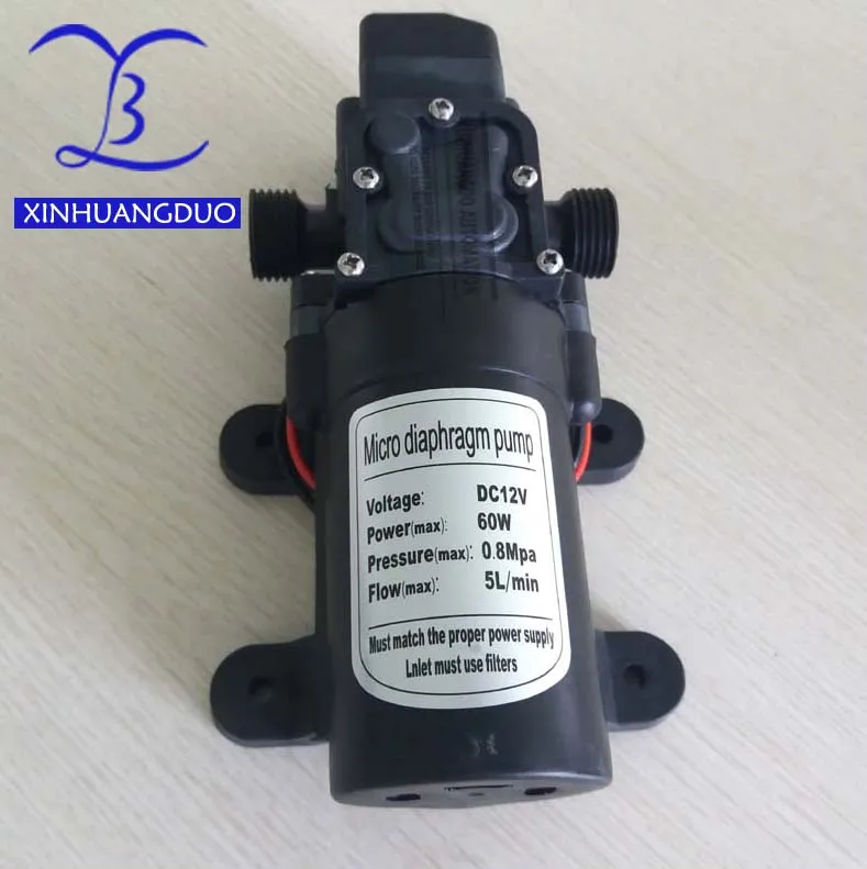 

DC 12V 60W high pressure micro diaphragm pump automatic switch 5L / min