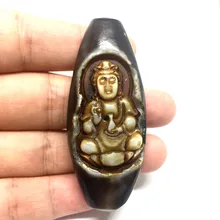 Резьба дзи Цзи Редкий Старый Тибет натуральный агат молиться бусины дзи квангун кваньинь Будда Статуэтка Махакала Будды амулет кулон