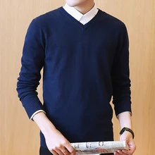 Новое поступление мужской свитер с длинными рукавами осенний мужской пуловер, вязаный свитер