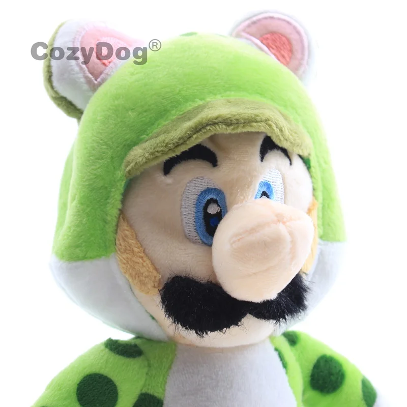 Super Mario Bros 3D World Cat Luigi Plush Toy Cute Stuffed Animal Dolls 24cm Kids Gift