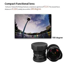7artisans 7.5mm F/2.8 Wide Angle Fisheye Lens 180 Degree Multi-coated for Sony