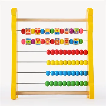 

Kids Number Arithmetic Abacus Building Blocks Learning Educational Math Toy Calculation Rack Toy Creative Children