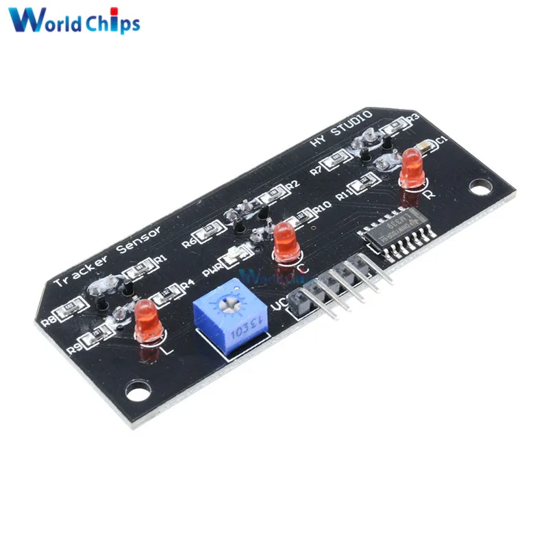 Linea Modulo di Rilevazione Linea Follower Sensore 3 Canale IR Infrarossi CTRT5000 per Arduino