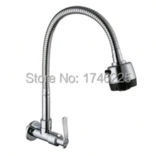 Кухонный кран Все Медь Одной холодной воды смеситель, кухонный кран вращающийся кран 360 градусов настенный смеситель для душа