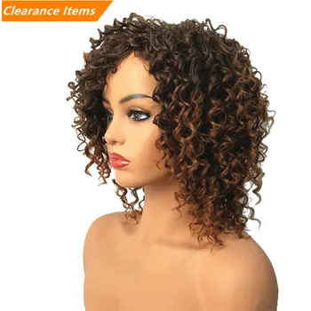 Synthetic Wig Short Ombre Afro Kinky Curly Wigs Women's Red/Black/Blond Hairpiece Natural Hair StrongBeauty
Synthetic Wig Short Ombre Afro Kinky Curly Wigs Women's Red/Black/Blond Hairpiece Natural Hair StrongBeauty
