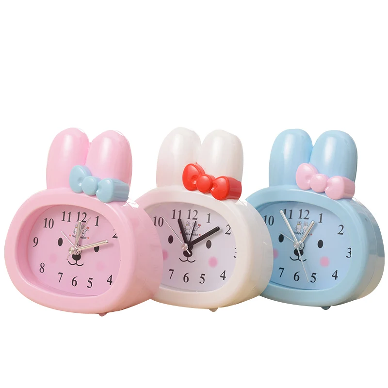 Будильник с заячьими ушками, подарок студентам, детские часы, детские игрушки, настольные часы с милым мультяшным Кроликом, цифровые настольные часы