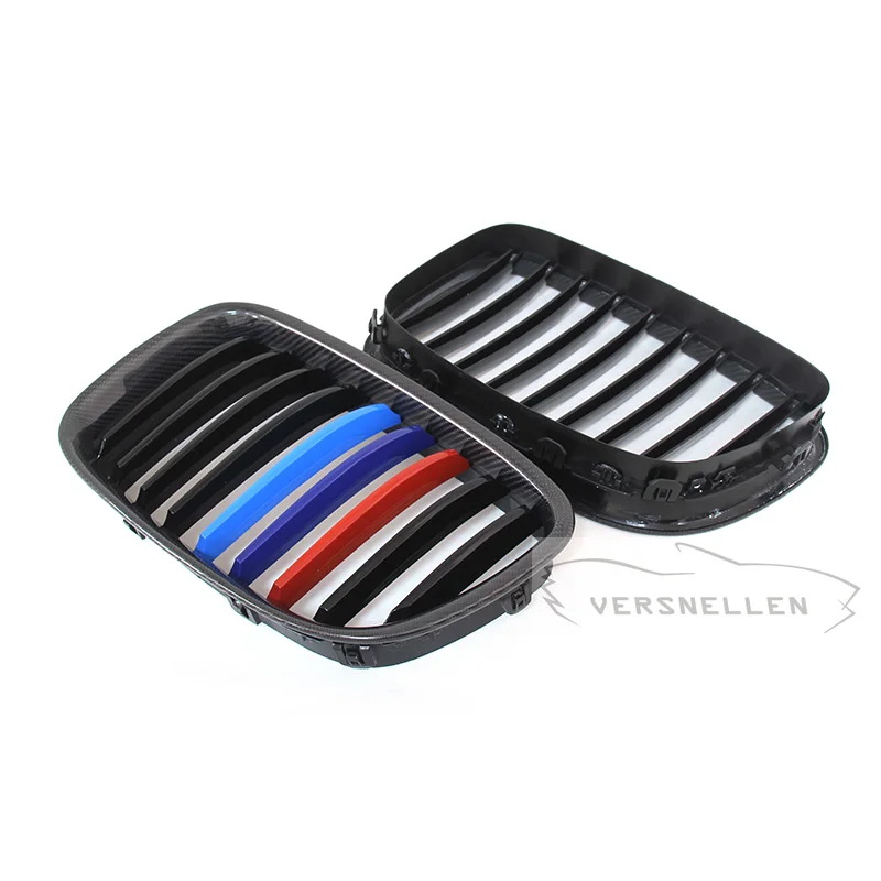 

Quality Fitment Carbon Fiber Front Kidney Grills Gloss Black Three Color M Look for BMW 5 Series GT F07 2014 UP