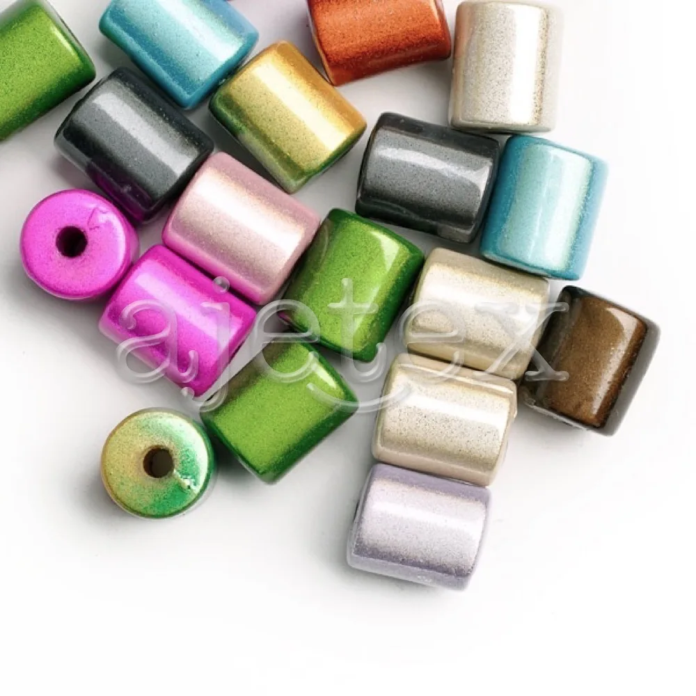 20Pcs 10x8x8mm Acrylic Cylinder DIY Garment Beads Jewelry Findings Fit