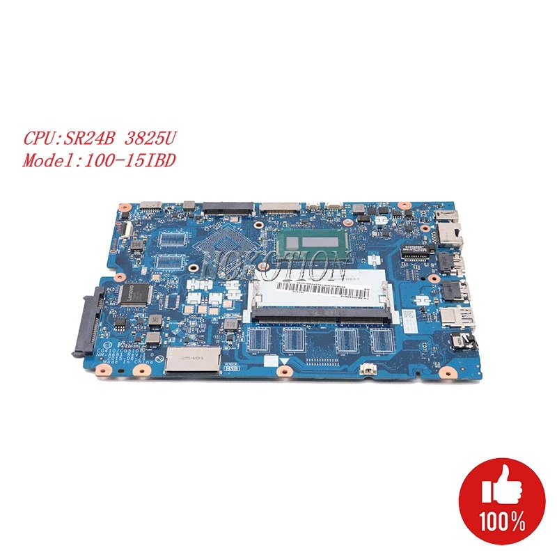 Nokotion 5B20K85574 NM-A681 для lenovo Ideapad 100-15IBD CG410 CG510 15,6 дюйма материнская плата для ноутбука SR24B 3825U