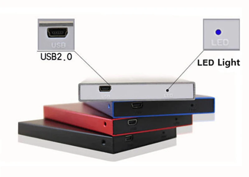2.5 inch ssd hdd enclosure sata USB 2.0 to SATA desktop hard drive case aluminum hard disco box with USB 2.0 data cable  (12)