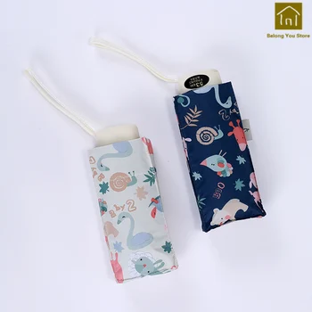 

Fashion Sunny Umbrella Cartoon Capsule Wind Resistant Umbrella Mini Women Pocket Windproof Regenschirm Rain Umbrellas WKW061