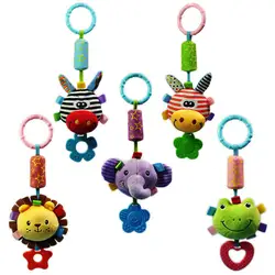 Детские погремушки модели мультфильм животных звон Колокольчик колокольчик брелок-плюшевая игрушка с BB Развивающие игрушки для детей
