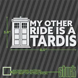 Мой Другое поездка из ТПУ с принтом "Тардис (вырезанная виниловая наклейка Стикеры для окна автомобиля бампер грузовика ноутбук скейтборд