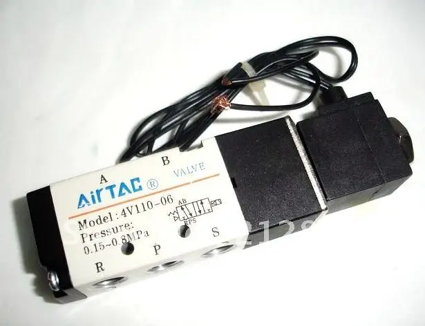 4V110 06 5 способ 2 положения 1/8 &quotПневматический Соленоидный клапан AC 220V Бесплатная